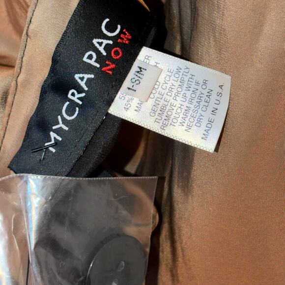 Mycra Pac Donatella Reversible Rain Jacket Parka Bronze Black Short 38" 1 S/M - Picture 5 of 10